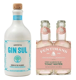 Gin Sul 43% 0,5l + Fentimans Pink Grapefruit Tonic 4x 0,2l ZDARMA